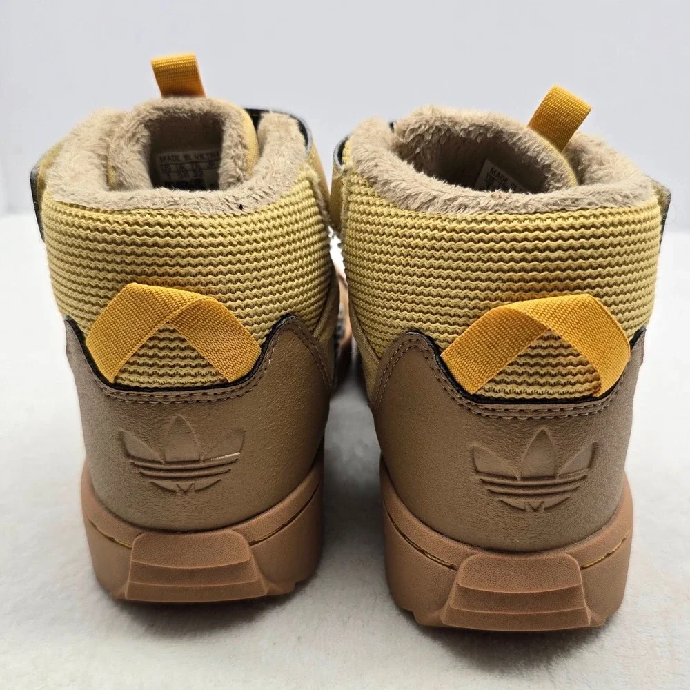 Adidas Superstar Winter Boots Mesa Brown Shell Toe Faux Fur Lined Kids Size 1